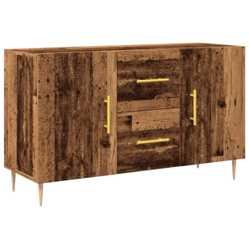  antik fa színű szerelt fa tálalószekrény 100 x 36 x 60 cm