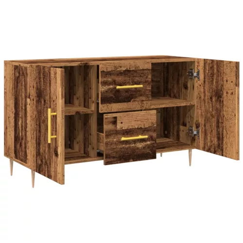  antik fa színű szerelt fa tálalószekrény 100 x 36 x 60 cm