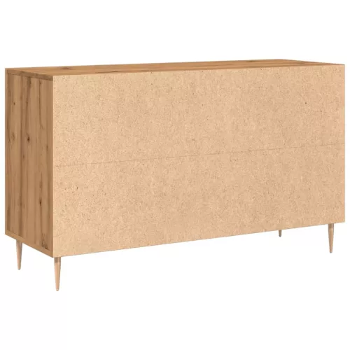  kézműves tölgy színű szerelt fa tálalószekrény 100 x 36 x 60 cm