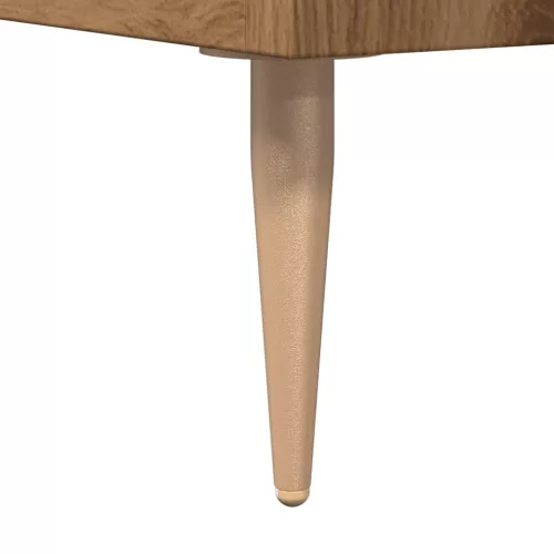  kézműves tölgy színű szerelt fa tálalószekrény 100 x 36 x 60 cm