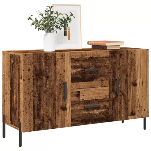  antik fa színű szerelt fa tálalószekrény 100 x 36 x 60 cm