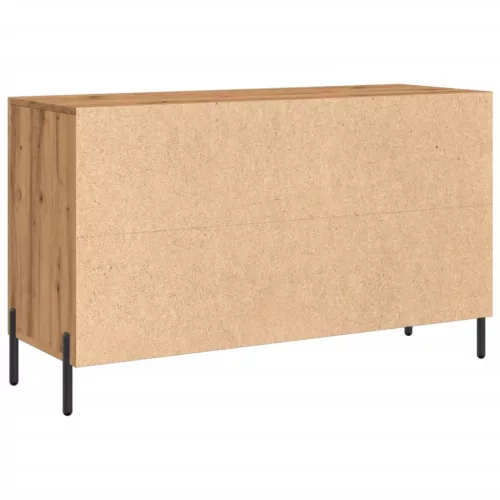  kézműves tölgy színű szerelt fa tálalószekrény 100 x 36 x 60 cm