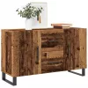  antik fa színű szerelt fa tálalószekrény 100 x 36 x 60 cm