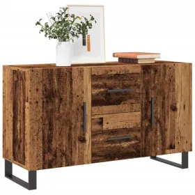    antik fa színű szerelt fa tálalószekrény 100 x 36 x 60 cm