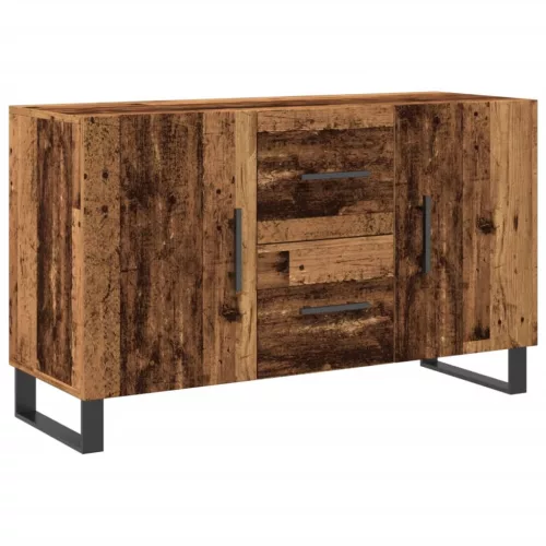  antik fa színű szerelt fa tálalószekrény 100 x 36 x 60 cm