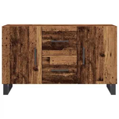  antik fa színű szerelt fa tálalószekrény 100 x 36 x 60 cm