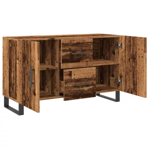  antik fa színű szerelt fa tálalószekrény 100 x 36 x 60 cm