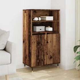  antik fa színű szerelt fa magasszekrény 60 x 36 x 110 cm