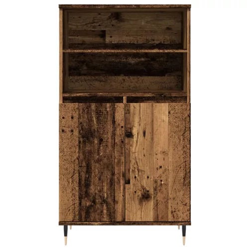 antik fa színű szerelt fa magasszekrény 60 x 36 x 110 cm