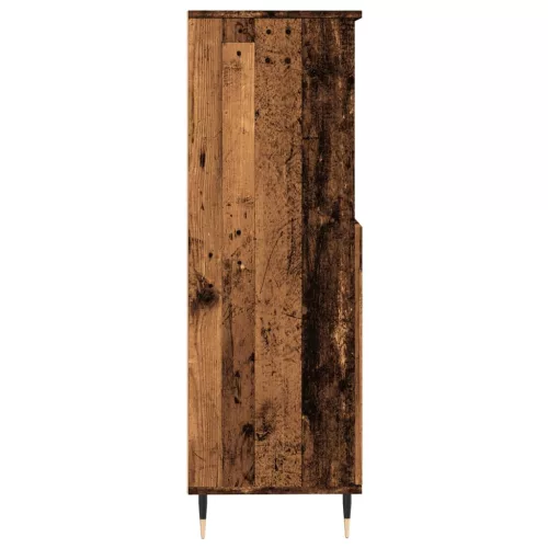  antik fa színű szerelt fa magasszekrény 60 x 36 x 110 cm
