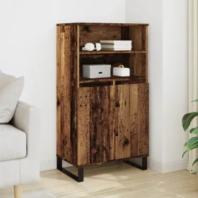  antik fa színű szerelt fa magasszekrény 60 x 36 x 110 cm