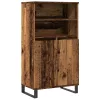  antik fa színű szerelt fa magasszekrény 60 x 36 x 110 cm