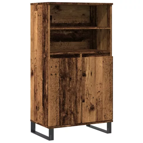  antik fa színű szerelt fa magasszekrény 60 x 36 x 110 cm