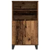  antik fa színű szerelt fa magasszekrény 60 x 36 x 110 cm