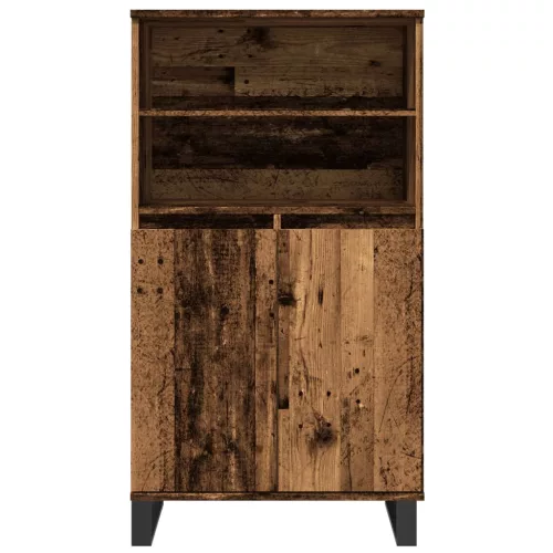  antik fa színű szerelt fa magasszekrény 60 x 36 x 110 cm