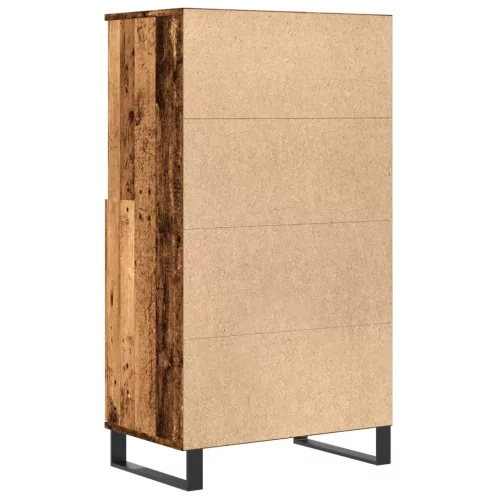 antik fa színű szerelt fa magasszekrény 60 x 36 x 110 cm