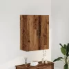  antik fa színű szerelt fa fali szekrény 69,5 x 34 x 90 cm