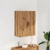  kézműves tölgy színű szerelt fa fali szekrény 69,5 x 34 x 90 cm