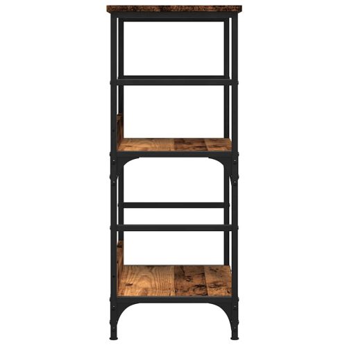  antik fa színű szerelt fa könyvszekrény 50 x 33 x 82 cm