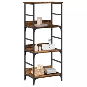    antik fa színű szerelt fa könyvszekrény 50 x 33 x 117,5 cm