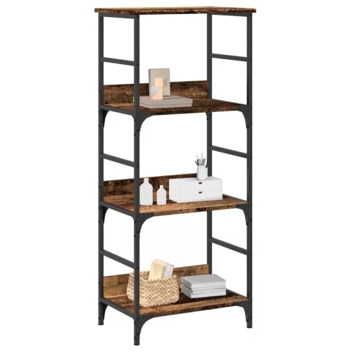  antik fa színű szerelt fa könyvszekrény 50 x 33 x 117,5 cm