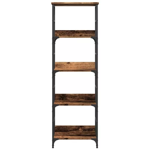  antik fa színű szerelt fa könyvszekrény 50 x 33 x 153 cm