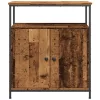  antik fa színű szerelt fa tálalószekrény 70 x 30 x 80 cm