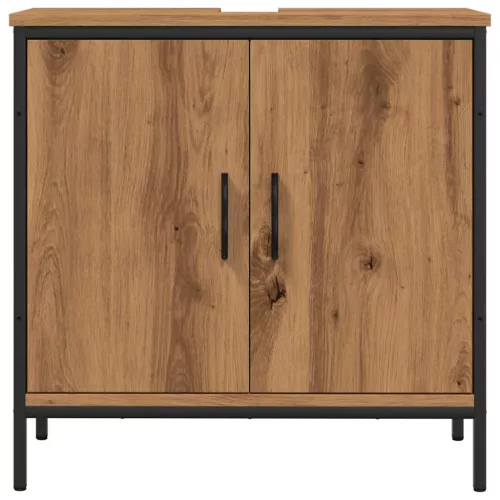  kézműves tölgy színű mosdószekrény 60 x 30 x 60 cm