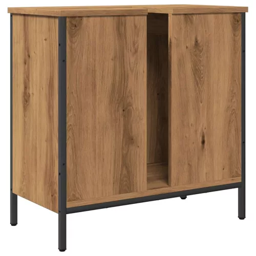  kézműves tölgy színű mosdószekrény 60 x 30 x 60 cm