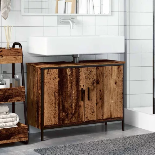  antik fa színű mosdószekrény 80 x 30 x 60 cm