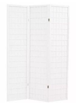 VID 3 paneles, fehér, japán stílusú paraván 120 x 170 cm