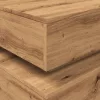  kézműves tölgy színű dohányzóasztal LED-lámpákkal 90x50x40 cm