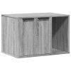  szürke sonoma színű szerelt fa macskaalomdoboz 60 x 40 x 40 cm