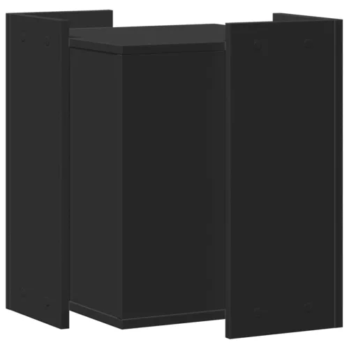  fekete szerelt fa macskaalomdoboz 42 x 42 x 51 cm