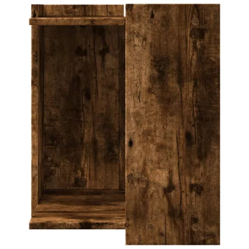  füstös tölgy színű szerelt fa macskaalomdoboz 42 x 42 x 51 cm