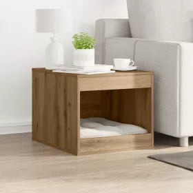    kézműves tölgy színű szerelt fa macskaalomdoboz 47 x 59 x 42 cm