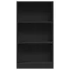  fekete szerelt fa könyvszekrény 60 x 24 x 109 cm