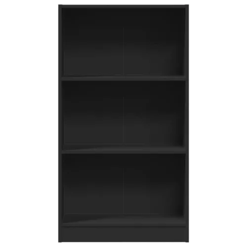  fekete szerelt fa könyvszekrény 60 x 24 x 109 cm