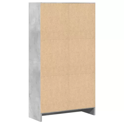  betonszürke szerelt fa könyvespolc 60 x 24 x 109 cm