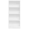  fehér szerelt fa könyvespolc 60 x 24 x 143 cm