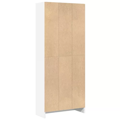  fehér szerelt fa könyvespolc 60 x 24 x 143 cm