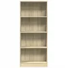  sonoma tölgy színű szerelt fa könyvszekrény 60 x 24 x 143 cm