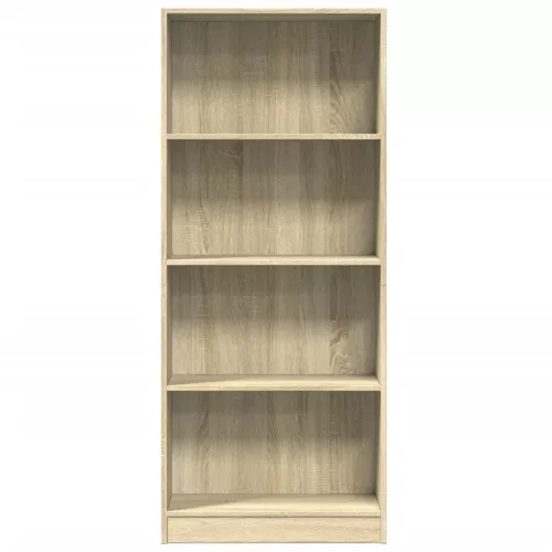  sonoma tölgy színű szerelt fa könyvszekrény 60 x 24 x 143 cm