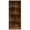  füstös tölgy színű szerelt fa könyvszekrény 60 x 24 x 143 cm