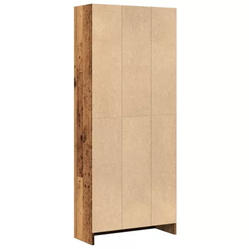  antik fa színű szerelt fa könyvespolc 60 x 24 x 143 cm