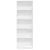  fehér, rétegelt fa könyvespolc 60 x 24 x 176 cm
