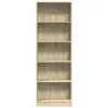  sonoma tölgy színű szerelt fa könyvespolc 60 x 24 x 176 cm