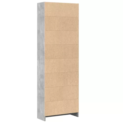  betonszürke szerelt fa könyvespolc 60 x 24 x 176 cm