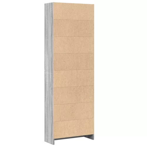  szürke sonoma színű szerelt fa könyvespolc 60 x 24 x 176 cm