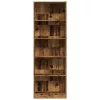  antik fa színű szerelt fa könyvespolc 60 x 24 x 176 cm